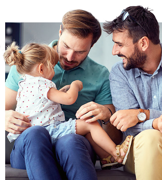 Sidebar photo of same sex couple and child
